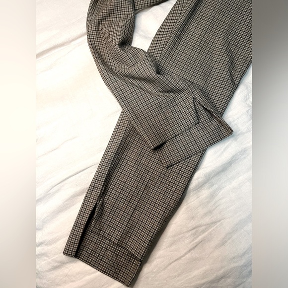 Zara Plaid Asymmetrical Hem Trousers XS - Picture 5 of 7